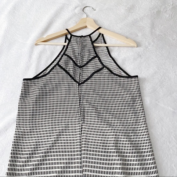 Silky Black & White Slip Dress - Picture 6 of 9